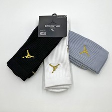 Nike Air Jordan 3 Pairs Everyday Elite Crew Basketball Socks Men Size L 3 Colors