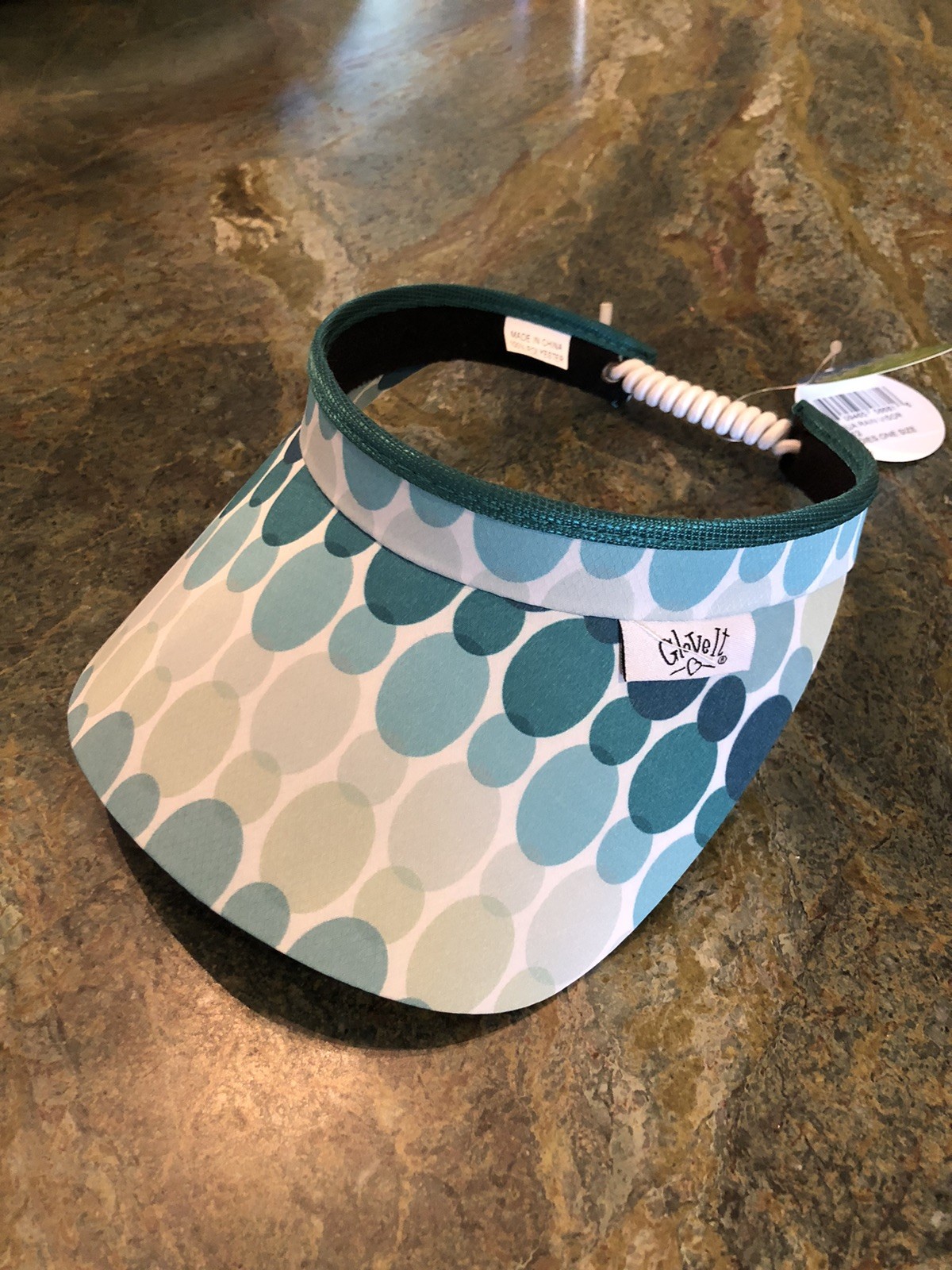 Glove It Golf/Tennis Sun Visor with Adjustable Coil Aqua Rain