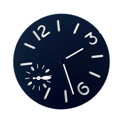 34.5mm Luminous Watch Dial Black Plate W/ Hands for ETA 6497 ST3600 Movement