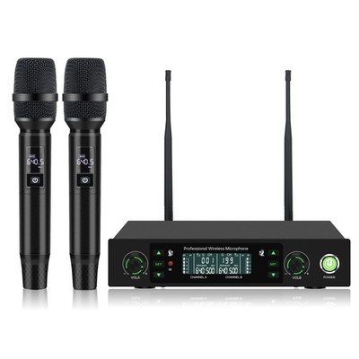 Professional Wireless Microphone System, 500ft Long Range 2.4G Cordless Mic S...