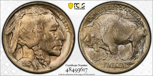 1913-D Buffalo Nickel Type 1 PCGS MS66 CAC - Picture 2 of 4