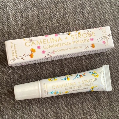 Seraphine Botanicals Camelina + Strobe Luminizing Primer Peach Glow 0.5oz Sealed