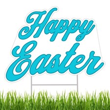 Happy Easter Classic Yard Sign Home Decor Lawn Decoration With Stakes Bunny