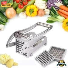 High-Quality Manual French Fry Cutter Vegetable Slicer with 2 Blades