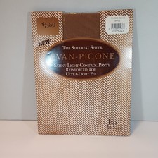 Vintage Evan Picone Panty Hose Ample Beige The Sheerest Sheer Control
