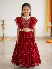Readymade kids gwon choli party wear eid indian girls designer dress