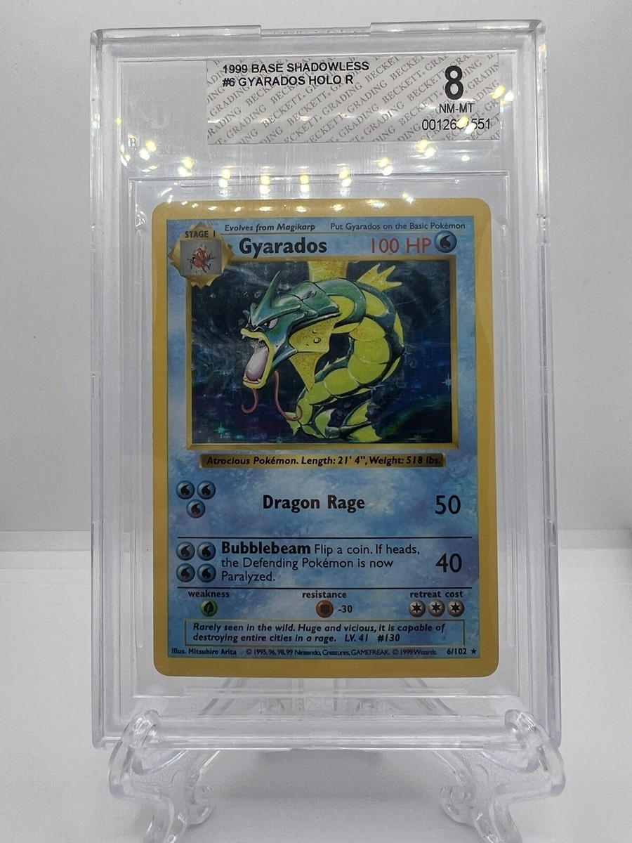旧裏 Gyarados 初版 shadow less 1edition 1999 1st Edition Gyarados Holographic Shadowless Pokemon