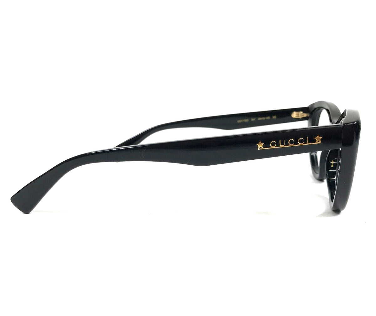 メガネ Gucci GG1192O 001 Black Horn-Rimmed Glasses with Gold Logo Gucci GG1192O Eyeglasses