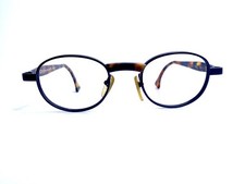 VTG Donna Karan Black Brown Tortoise Oval Glasses D021 2811 47 19 135