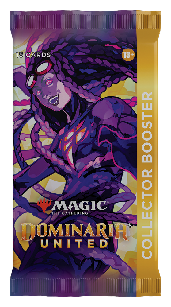 3 MTG Packs: Dominaria United Collector Booster Pack, Promo Pack & Draft Pack