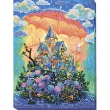 Bead Embroidery Kit Cozy world Beaded stitching Bead needlepoint DIY Abris Art