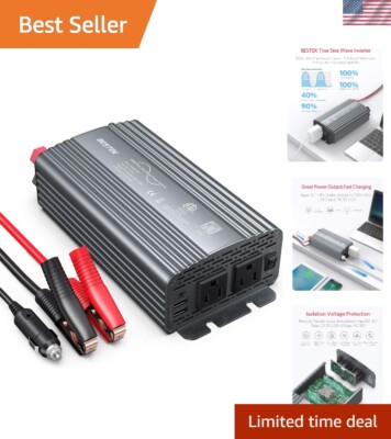 ETL Listed 500W Pure Sine Wave Inverter Adapter - Dynamic USB Charging & Safety