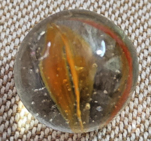 Old marbles peewee 4 no cats eye 4 veins & extra streak on surface 3 yellow 1 or - Picture 16 of 24