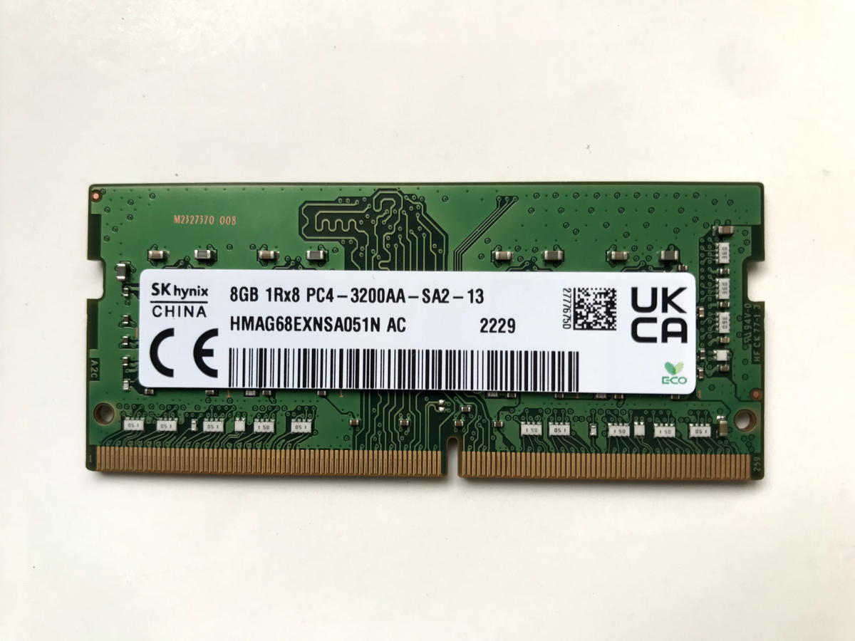 SK Hynix 8GB 1Rx8 PC4-3200AA-SA2-13 DDR4 25600MHz SDRAM