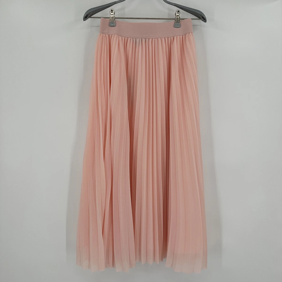 Pink chiffon top midi skirt