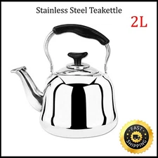 2L Tea Kettle Stainless Steel Capsule Base Stovetop Teakettle Home Office Teapot