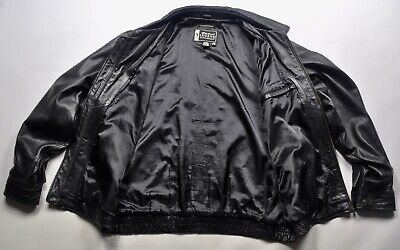 Vintage Eddie Bauer Bomber Jacket Mens XLT Black Leather Vintage Eddie Bauer Bomber Jacket Mens XLT Black Leather
