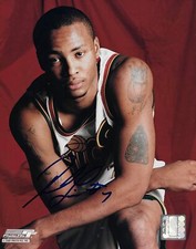 Rashard Lewis signed Seattle Supersonics basketball 8x10 photo COA