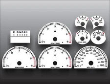 Instrument Cluster White Face Gauges for 1998-2001 Dodge Ram GAS