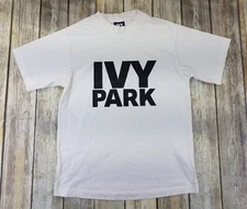 Ivy Park T-shirt Mens Size XS White Short Sleeve Front Spellout Graphic Casual