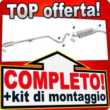 Scarico Completo per RENAULT EXPRESS RAPID 1.6 D 1.9D senza KAT 91-98 Marmitta