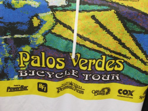 Camiseta deportiva de ciclismo Palos Verdes de California manga corta talla grande 1⁄2 cremallera L - Imagen 2 de 8