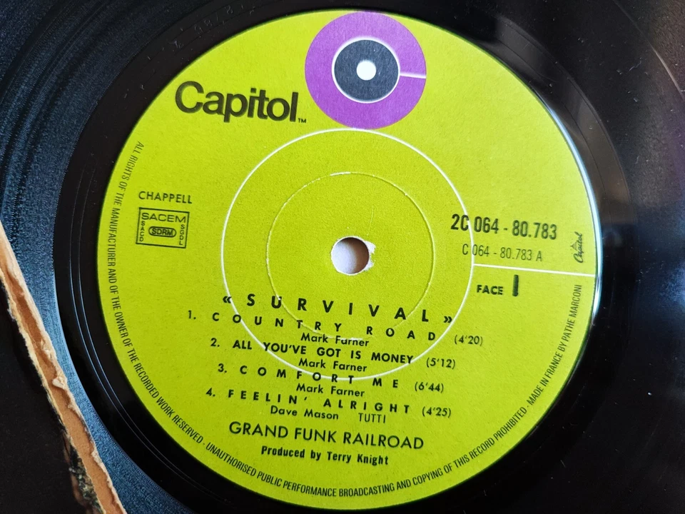 GRAND FUNK RAIL ROAD - Survival - 1st Press French 1971 - Photo 2/3