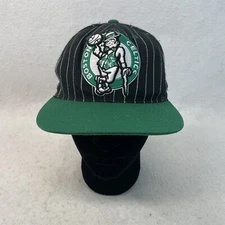 Boston Celtics Green Hat by Mitchell & Ness Nostalgia Co Snapback Pinstripe