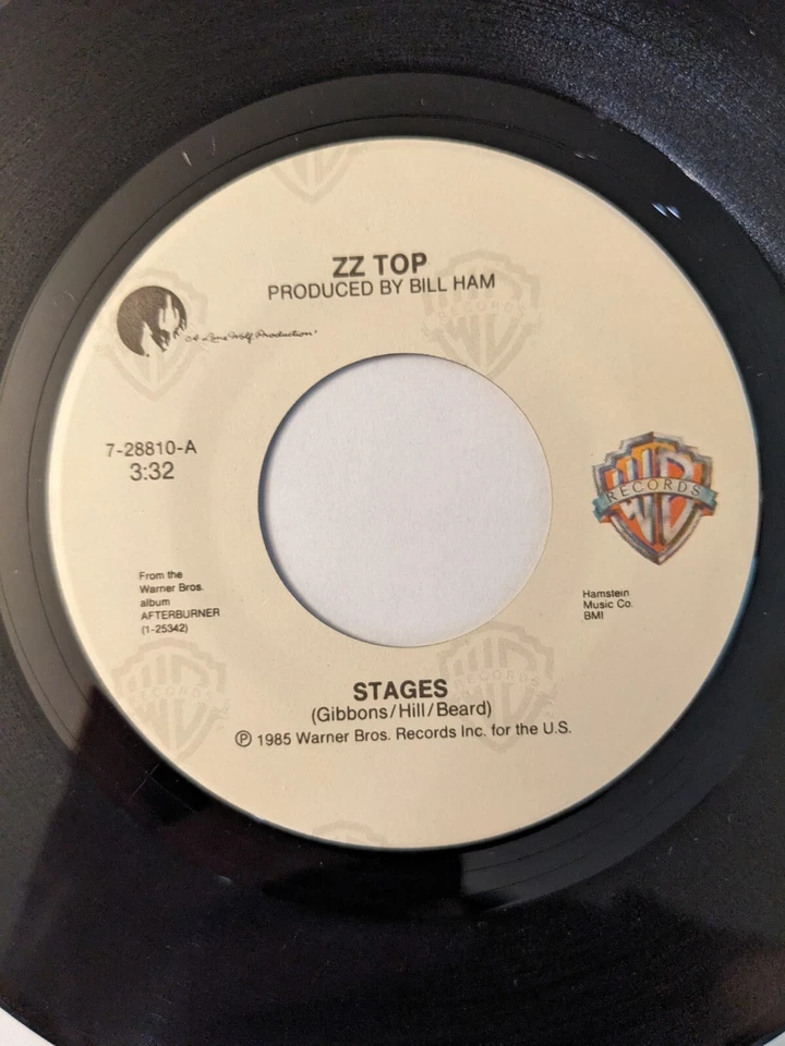 ZZ Top – Stages / Can't Stop Rockin' 1985 7" Single 7-28810 Excellent - Image 4 of 4