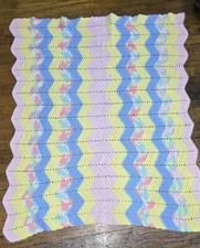 Crocheted Baby Blanket Afghan Throw 