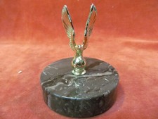 BLACK MARBLE & GOLD TONE METAL EAGLE PAPERWEIGHT