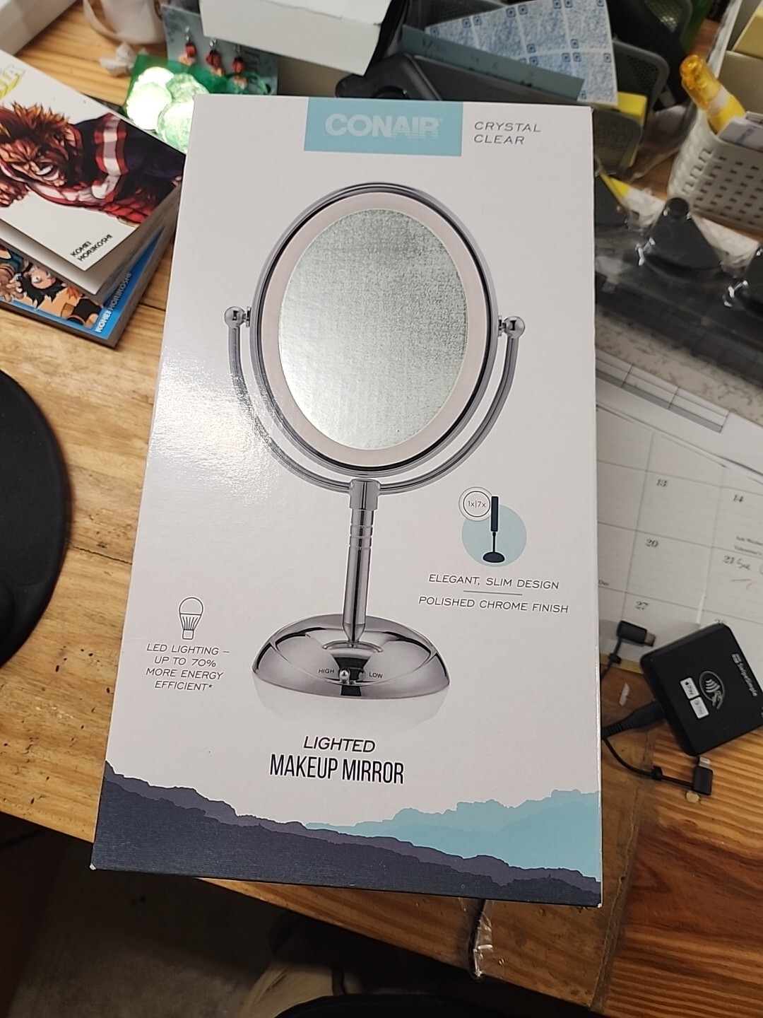 Conair Reflections LED Lighted Collection DoubleSided Makeup Mirror