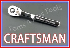 CRAFTSMAN TOOLS 1/4 FULL POLISH Thin Profile 72 Tooth Ratchet socket wrench !!