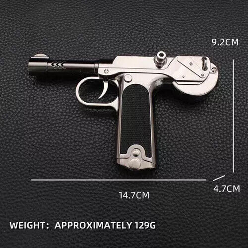 newPistol Shaped Gun Lighter Fireplace Butane Torch Lighter Windproof Refillable - Picture 7 of 19