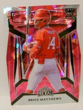 BRICE MATTHEWS #3 /5 BASE CARD LEAF METAL BASEBALL 2023