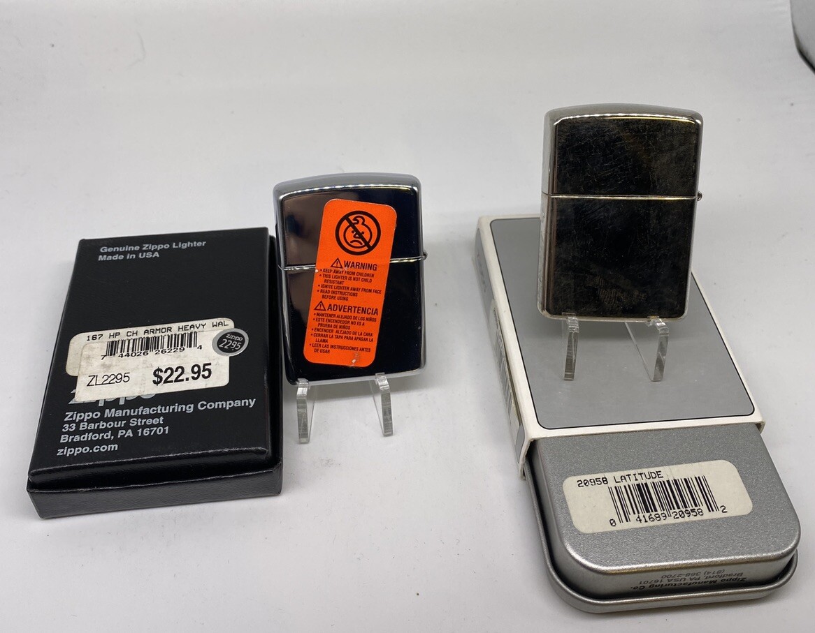 2005/2006 Armor Zippos Chrome Stickered/Latitude(20958) Unfired