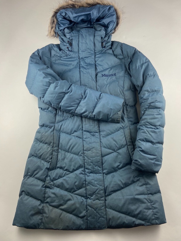 MARMOT Womens 700 Fill Down Puffer Parka Coat Jacket … Gem