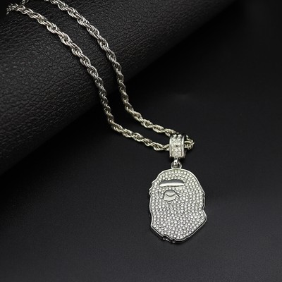 Bape Shark Pendant Chain Gold Necklace 