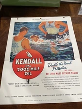 Kendall the 2000 Miles  Motor Oil Poster 14x11 The Saturday Night Post
