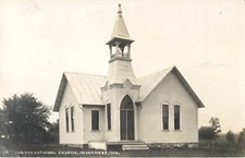 A View Of The Congregational Church, Inverness, IN Indiana RPPC 1914
