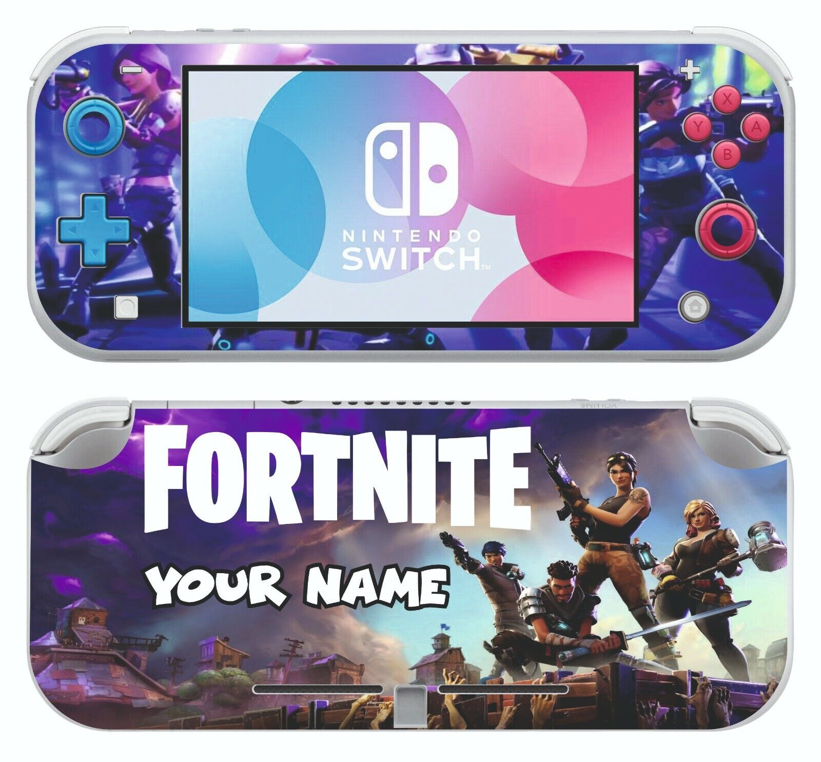 Nintendo Switch LITE PERSONALISED FORTNITE Sticker Game Skins Decals cover