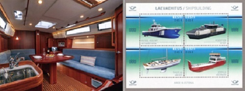 Stamp booklet of ESTONIA 2017 - Estonia Innovation - Shipbuilding (4 stamps) - Picture 2 of 4