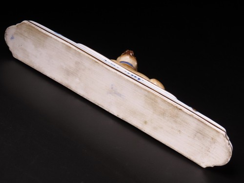 Rare Antique Old Meissen Pug Dog - Handpainted Porcelain Figurine Paperweight - Picture 9 of 10