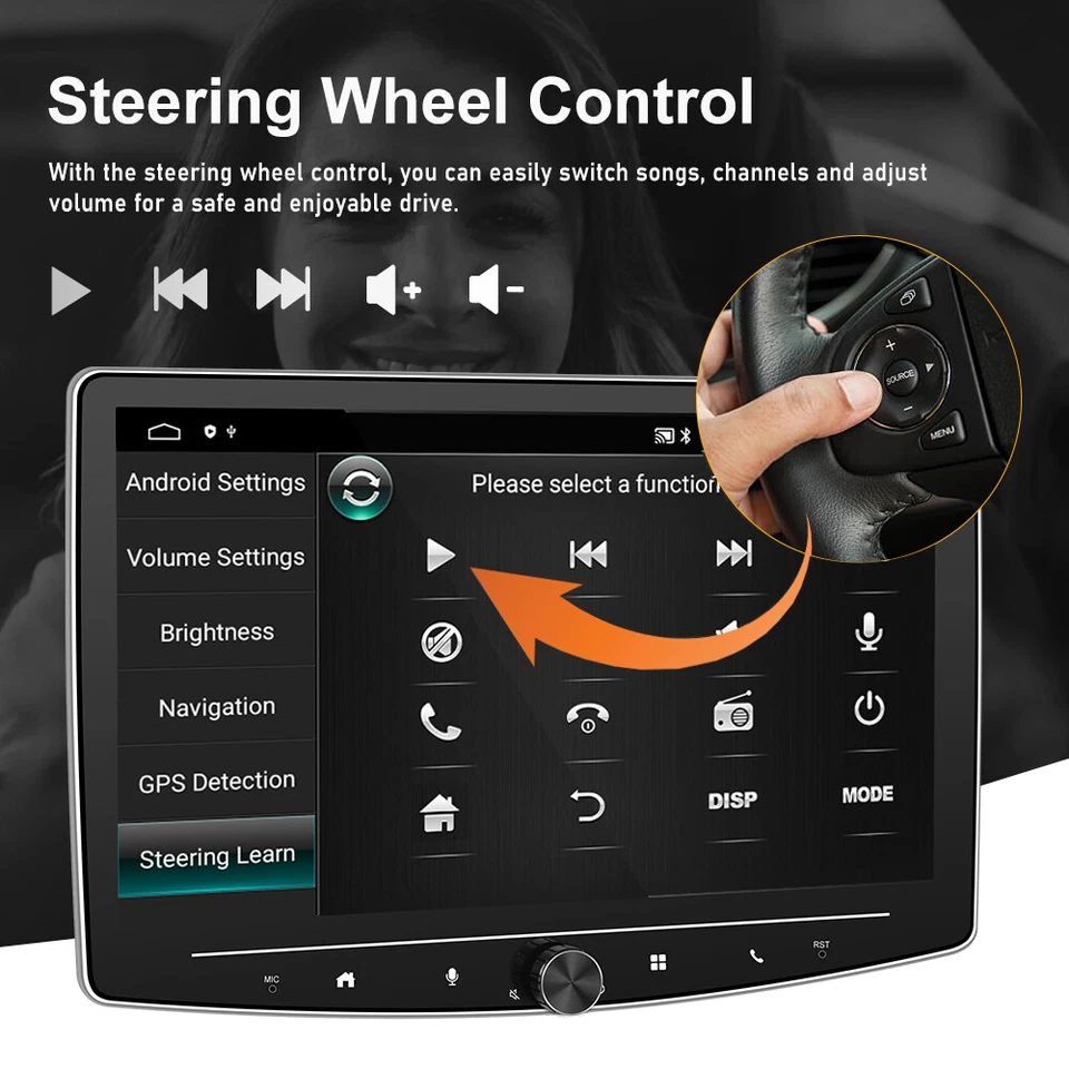 DAB+ 1DIN 10.1" 64GB Android 15 AUTORADIO Mit Apple CarPlay GPS Navi WIFI DSP BT - Bild 4 von 4