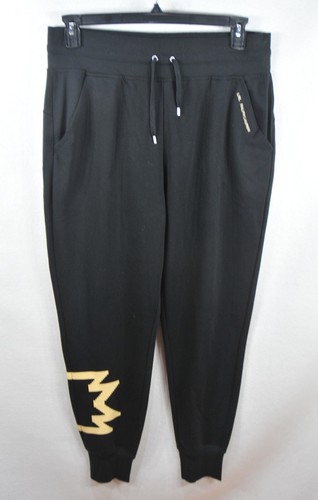 Polo Ralph Lauren Women's Jogger Sweatpants Size L Black Aztec Tie Waist $99 NWT