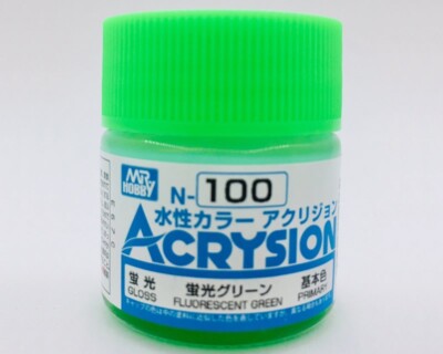 Mr.Hobby Acrysion Fluoreszierend Green - Glanz (10ml) N100 Modell