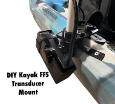 Folding Kayak Transducer Arm Mount - Livescope  2D Sonar- Tournament Fishing