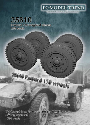 FC Model Trend 1/35 Panhard 178 Weighted Wheels for ICM kits (4pcs)