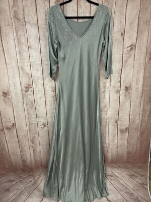 Ghost Ballkleid Gr. Medium Maxikleid Diamanté Hollywood Greta Sea Green NEU