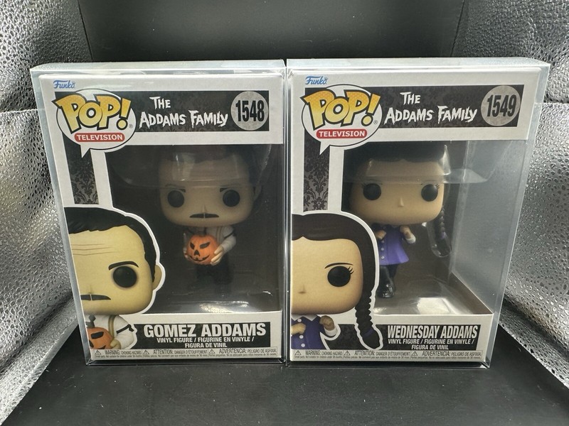 Funko Pop! Vinyl: The Addams Family - Gomez Addams #1548 & Wednesday 1549 Lot